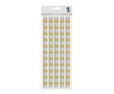 URSUS 59460002 - Pegatinas con piedras y purpurina, 5 unidades, en plata/oro, autoadhesivas, ideal para scrapbooking, diseÃ±o de tarjetas y decoraciÃ³n, multicolor, talla Ãºnica