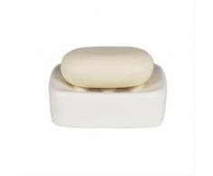 Spirella colección Retro, Bandeja para Pastilla de jabón 3,5 x 10,5 x 10,5 cm, Gres, Blanco, 3.5 X 10.5 X 10.5 Cm