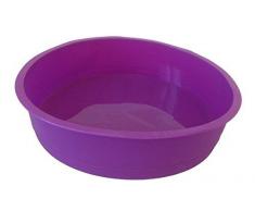 GMMH Original Bandeja para Hornear de Silicona Rendondo Diámetro 24 cm Cocina Forma Cocina Molde Cocina Molde de Horno para Pan Obstbodenform - Lila, Morado