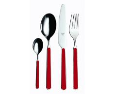 Mepra SPA 10s722024 - Millenium Juego de Cubiertos 24 Piezas Rojo