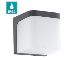 EGLO; my light; my style JORBA lámpara de Pared, fundición de Aluminio, Gris Oscuro/Blanco, 11 x 11 x 11 cm