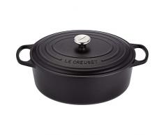 Le Creuset Cocotte oval de hierro fundido, 35 cm, 8, 9 L, Todas Las Fuentes de Calor incluso inducción, Negro Mate, 21178350000430