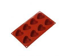 Molde De Silicona con 8 Corazones Lisos San Valentin