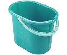 Leifheit Cubo Picobello, cubo ovalado de 10 litros de capacidad, ideal para la mopa de suelo Picobello, cubo mediano, con asas laterales, cubo apilable