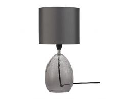 Pauleen Table luminaire 48212 Luminaria de sobremesa Tempting Gleam mÃ¡x. 20Â W, Gris, Vidrio Ahumado, lÃ¡mpara para mesita de Noche Estilo glamuroso, Tela, Cristal, E14