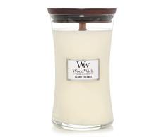 Woodwick Reloj de Arena Isla de Coco Vela aromÃ¡tica en Tarro Grande, Blanco, 10.6x10.3x17.7 cm, 1000