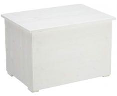 Amico Madera cli60b Baúl con Cremallera Interior 60, Madera, Blanco, 64 x 44 x 44 cm