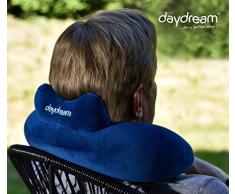 Daydream: Cojín Cervical (microperlas) con reposacabezas, poliéster, Azul, 27 x 35 x 11 cm