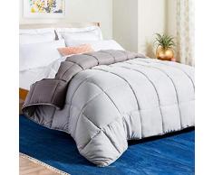 Linenspa EdredÃ³n nÃ³rdico de microfibra â relleno nÃ³rdico 4 estaciones â ultra suave â Edredon Cama 135 (200 x 200 cm), Gris