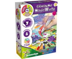 Science4you-Alfombra de Colorear Mundo Magico Mantel Lavable Juguetes Dibujar y Pintar con 7 Rotuladores de Colores, Juegos Educativos para Niños 3+ Años, Multicolor (Sccience4you 80002802)