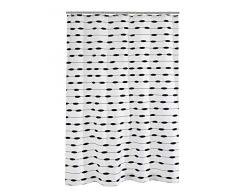 Ridder Lace - Cortina de Ducha (poliÃ©ster, 180 x 200 cm), Color Negro