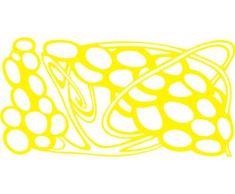 INDIGOS Pegatinas de Pared e132 deliciosas Uvas, Vinilo, Amarillo, 160 x 81 x 1 cm