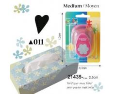 Vaessen Creative Perforadora de Papel, Corazon 2, Talla M, Para Proyectos DIY, Scrapbooking, Creación de Tarjetas y Más