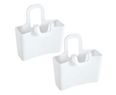 Koziol LILLI - Set de 2 mini contenedores, para taza, color blanco sólido