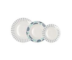 Quid City Vajilla Porcelana 18 Piezas - 6 Personas Multicolor