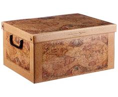 Kanguru Caja de Almacenamiento en cartòn Lavatelli, Modelo Marco Polo, Media 32x42x21cm