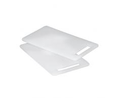 Zeller 26051 Tabla para Cortar, PlÃ¡stico, Blanco, 24.8x14.8x3 cm, 2 Unidades