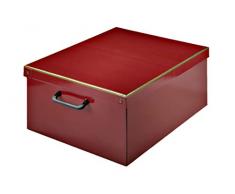 Kanguru Caja de Almacenamiento en cartòn Lavatelli, Modelo Burdeos, Grande, 50x40x25cm, 50x40x25 cm