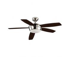 Leds-c4 samal - Luminaria colgante con ventilador samal 2xe27 23w niquel satinado