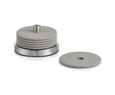 Zeller 27223 Set de Posa Vasos, Acero Inoxidable, Gris, 10x10x6 cm, 7 Unidades