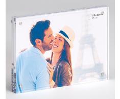 Walther Design AV318M Friendship Acrylic Portrait Frame, 5 x 7 Inch (13 x 18 cm), Transparent Marco de Fotos, 13 x 1.6 x 18 cm