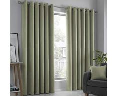 Fusion - Strata - Par de Cortinas con Ojales, 168 x 183 cm, Color Verde