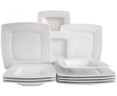 Creatable Victoria - Vajilla, 12 platos, color blanco