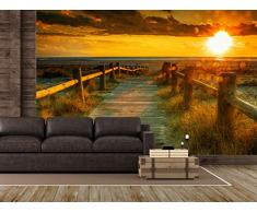 Oedim - Fotomural Vinilo para Pared Atardecer en la Playa | Fotomural para Paredes | Mural | Vinilo Decorativo | Varias Medidas 500 x 300 cm | DecoraciÃ³n comedores, Salones, Habitaciones.