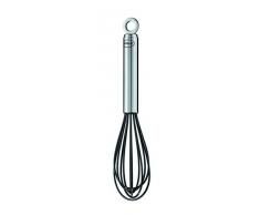 RÃSLE - Batidora de mano de silicona, batidora con mango estrecho, acero inoxidable 18/10, silicona, resistente a temperaturas de hasta 220 °C, apta para el lavavajillas, longitud 27 cm