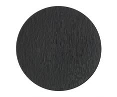 Villeroy & Boch Manufacture Rock - Plato para pizza, 32 cm, porcelana premium, Negro/Gris