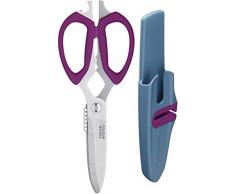 Colourworks CWBREKSCIPUR 10 en 1 Afilador de tijeras multifunciÃ³n, para cocina integrado, con separador de botellas, zester y mÃ¡s, de Acero inoxidable