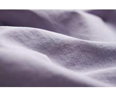 L1NK STUDIO Funda Almohada Cama de 150 cm (50X75cm) 100% algodón (Percal 200 Hilos) (Pack 2 Unidades) Lavanda
