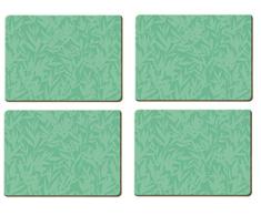 CREATIVE TOPS - Juego de manteles Individuales (Corcho, 29 x 21,5 cm), diseÃ±o de pandicorno, Color Verde