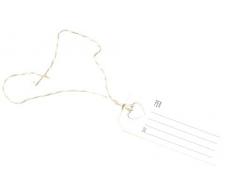 Mopec XA90.2 Tarjeta deseos corazÃ³n CAT con cordÃ³n, 3 x 7 cm, Pack de 24, Cartulina, Multicolor, 7 x 3 cm