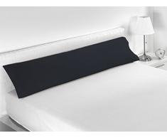 Sabanalia Combina - Funda de almohada (disponible en varios tamaños y colores), Cama 80 - 100 x 45, negro