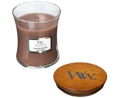 Woodwick 1666279E Stone Washed Suede - Vela perfumada (aroma lavado), color verde