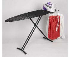 Jata Hogar TP520 Tabla de Planchar Ajustable en Altura y Plegable, Metal, Negro, 161x45x15 cm