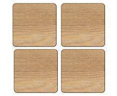 Creative Tops Premier Housewares - Juego de Posavasos (4 Unidades, Revestimiento de Madera de Roble)
