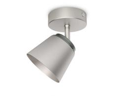 Philips myLiving Dender - Barra de focos, LED, 1 luz, cepillado, iluminación interior, luz blanca cálida, IP20, color gris