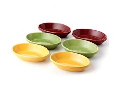 Platos Ovalados para Servir Tapas - Juego de 6 |platos de Tapas o platos Ramekin construidos con un revestimiento cerámico antiadherente y duradero. | De Jean Patrique