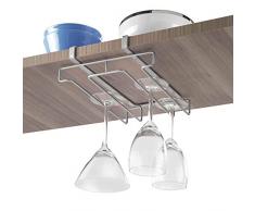 Metaltex My Glass-Colgador Universal Copas, Gris metÃ¡lico, 21x28x7 cm