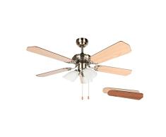 Orbegozo CT 23105 - Ventilador de techo con luz, 5 palas reversibles, diÃ¡metro 105 cm, potencia de 55 W y 3 velocidades