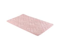Beldray LA084699PNKUFEU7 Antibac Memoria De Espuma Alfombrilla de baño Alfombrilla de Ducha, Antideslizante Alfombra, baño, Alfombra Suelo, Rosa, Super Suave Y Cómodo, 50 x 80 cm