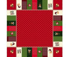 Duffi Home Mantel Bordado, Multicolor, 140 x 140 cm