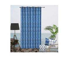 Soleil docre Cortina con Anillas integradas Azur 135 x 250 cm
