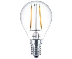 Philips - Bombilla esférica LED, luz blanca cálida, 2,5 W, equivalente a 25 W, casquillo E14, no regulable
