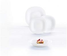 Luminarc Carine Blanco Vajilla Opal 18 Piezas - 6 Personas Blanco