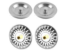ChenYu 4 Piezas Fregadero de Cocina Colador,DiseÃ±o MÃ¡s Grueso TapÃ³n de Fregadero de Acero Inoxidable 304 de,Cubierta del Fregadero,Adecuado para DesagÃ¼e de Fregadero de Cocina,TapÃ³n de Fregadero