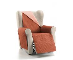 Cardenal Textil RUBÃ Cubre Sofa Bicolor Reversible, PoliÃ©ster 1 Plaza/Relax Coral Teja