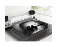 TSUKI Sábanas YAKAN Cama 90 Negro/Blanco/Zen Chillout